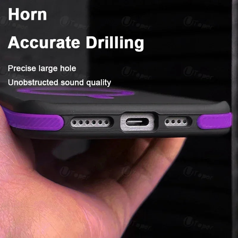 New Bicolor Matte Frosted Magnetic Phone Case For iPhone Translucent Shockproof Bumper Hard Cover