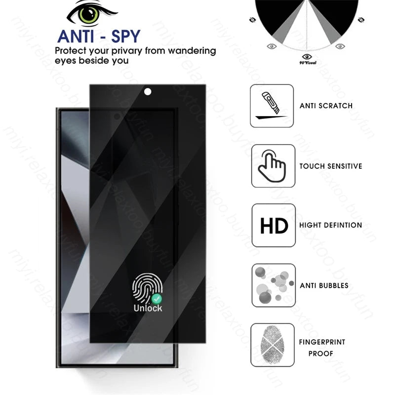 Samsung S 24 Ultra 2In1 Privacy Anti-Spy Tempered Glass Screen Protector