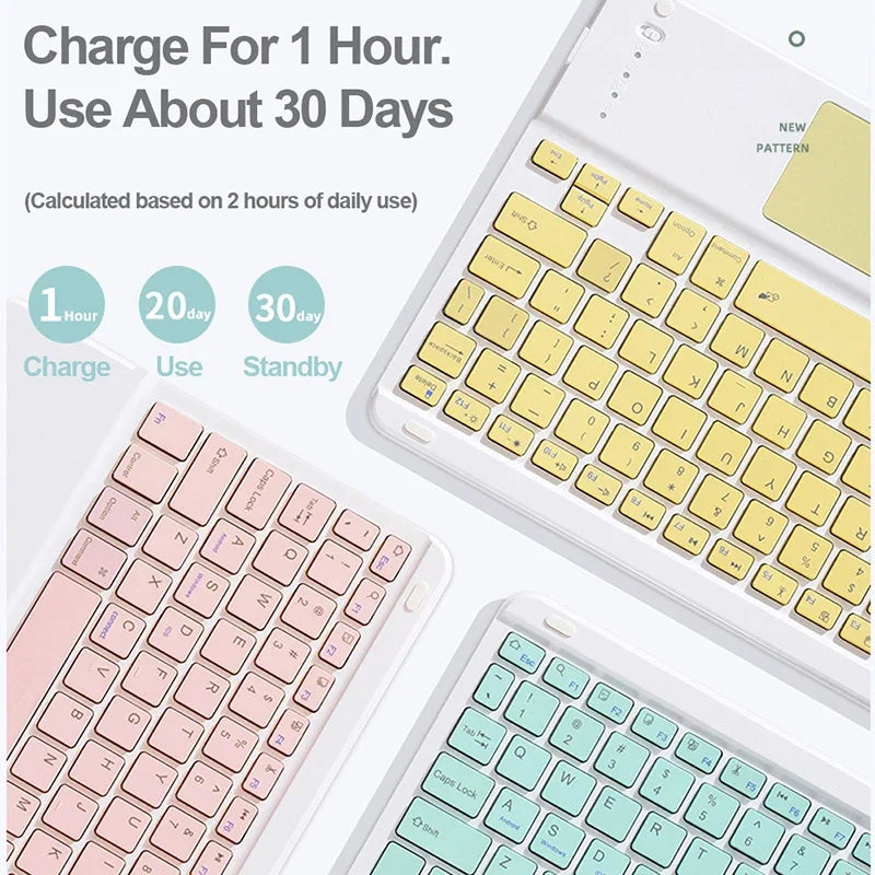 Bluetooth Keyboard For iPad 10th Generation Keyboard Case For iPad Pro Air 4 5 iPad Air 2 5 6th Air 3 Pro iPad 9/8/7th