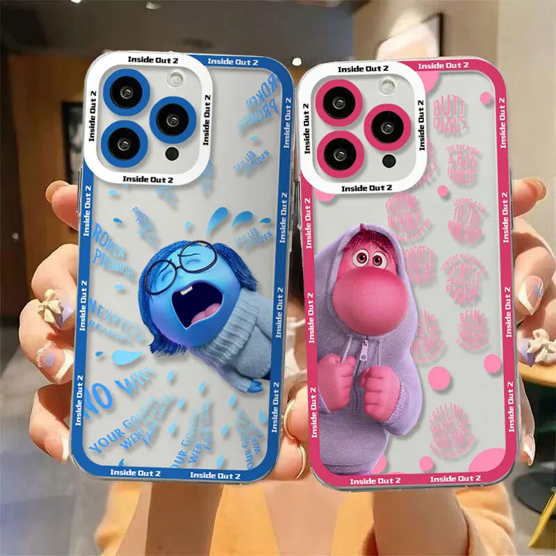 Inside Out 2 Disney Cute Phone Case Transparent Cover