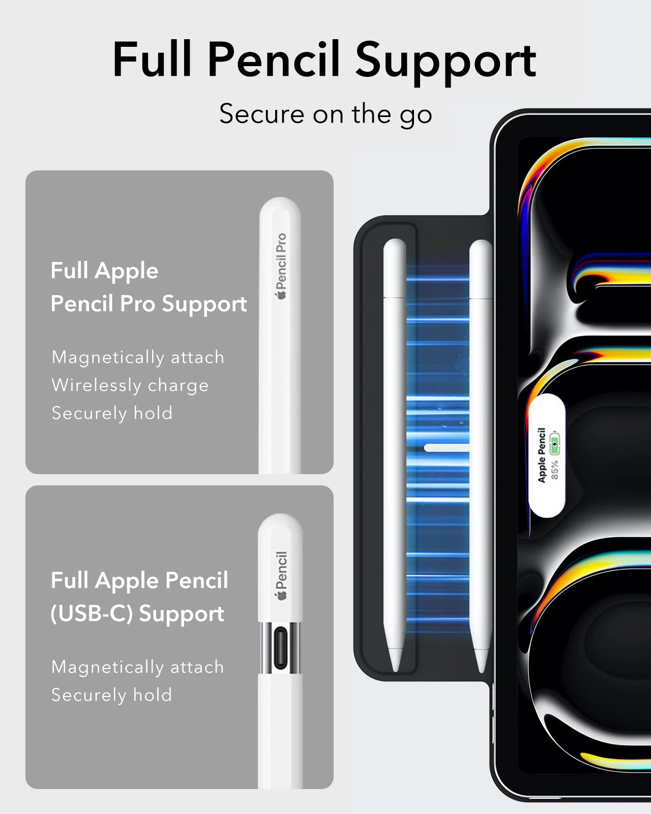 Magnetic Smart Trifold Stand Case For iPad