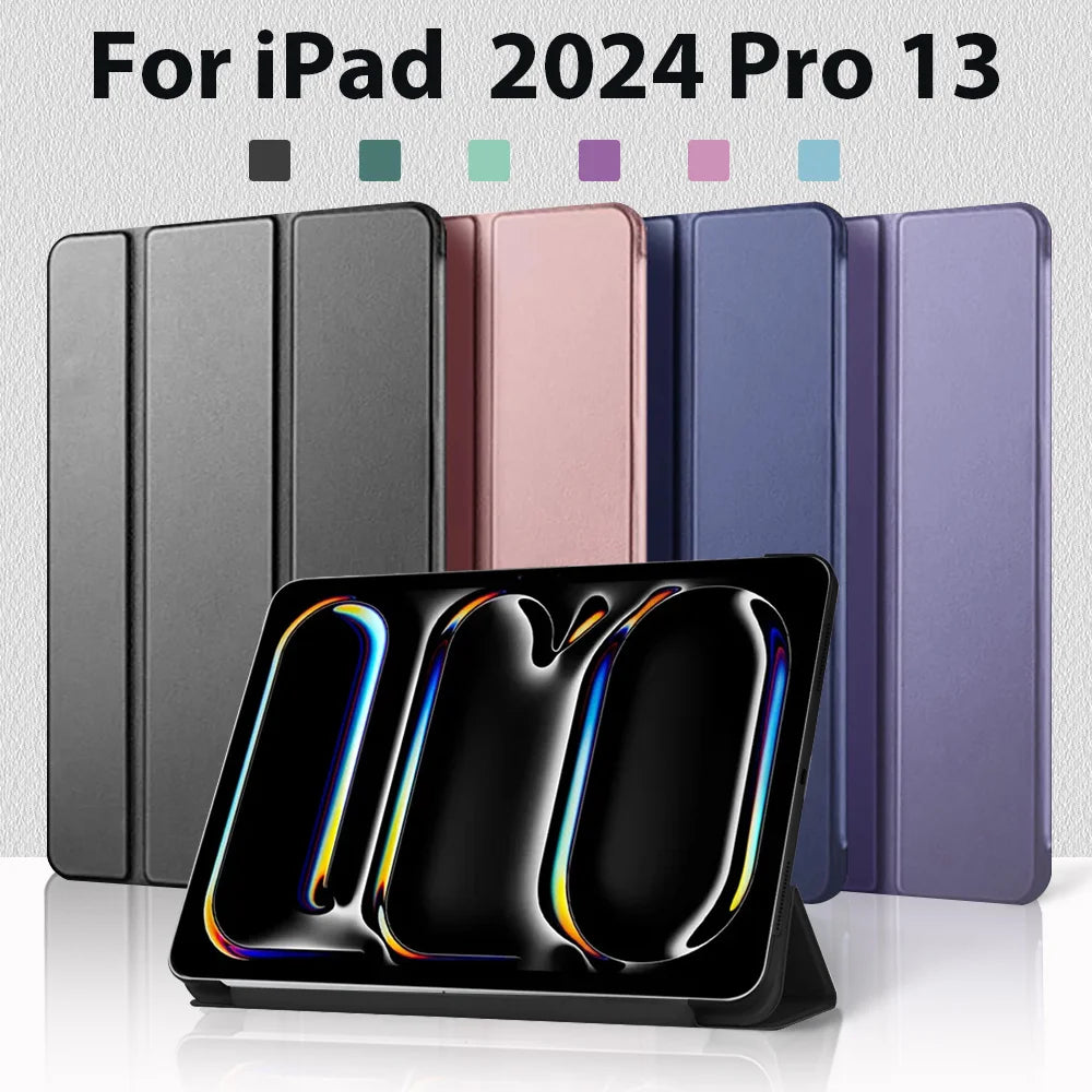 Magnetic PU Leather Smart Shockproof Cover For iPad