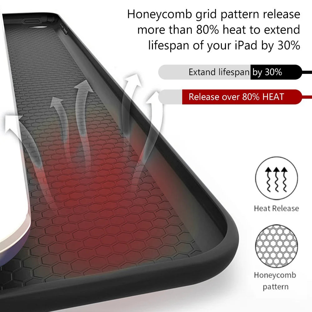 Magnetic PU Leather Smart Shockproof Cover For iPad