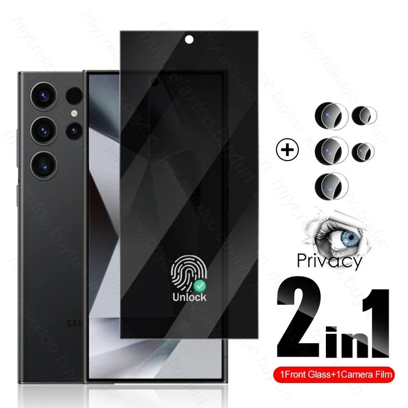 Samsung S 24 Ultra 2In1 Privacy Anti-Spy Tempered Glass Screen Protector