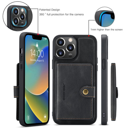 2 In1 Detachable Magnetic Leather Wallet Case For iPhone