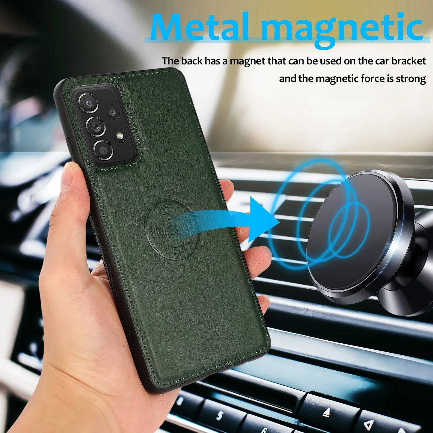 Magnetic Detachable Leather Wallet Case For Samsung