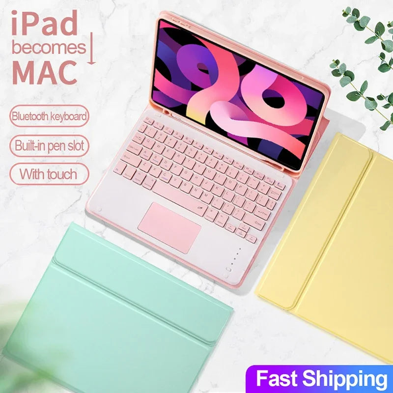 Bluetooth Keyboard For iPad 10th Generation Keyboard Case For iPad Pro Air 4 5 iPad Air 2 5 6th Air 3 Pro iPad 9/8/7th