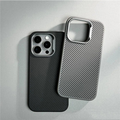 Luxury Carbon Fiber Texture Simple Phone Case For iPhone Soft Rubber Frame Cover