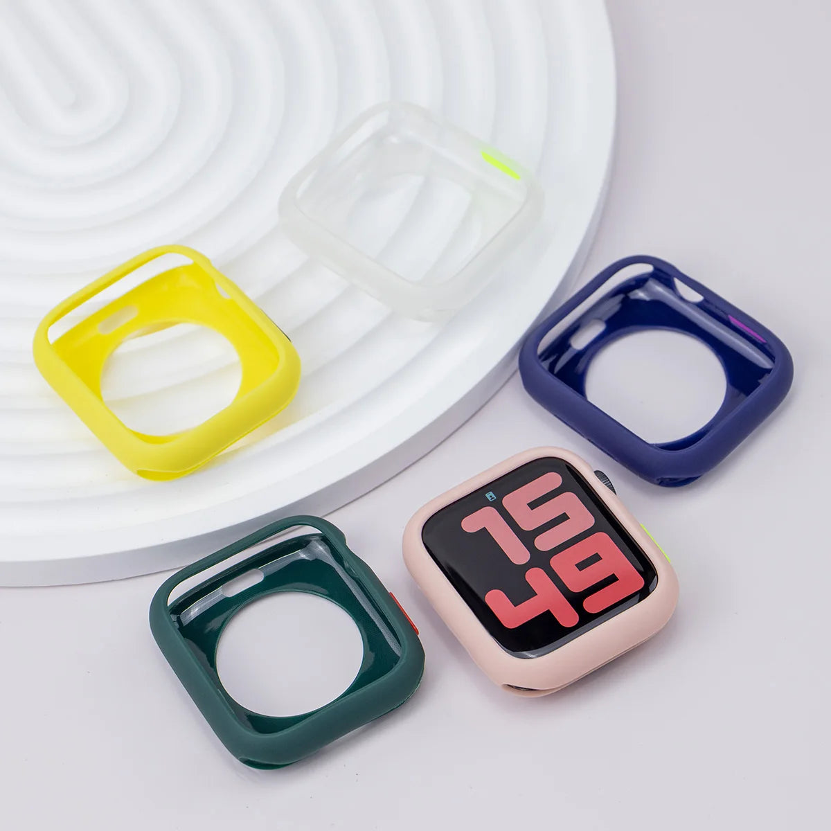 Candy Soft Silicone Case For Apple Watch Cover 9 8 7 6 Se 5 41mm 42mm 44mm 45mm