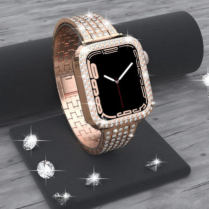 Diamond Case For Apple Watch Cover 9 8 7 41mm 45mm 42mm 44mm 40mmWomen Bling Bumper Protector Shell Apple Watch Series 8 3 4 5 6 SE