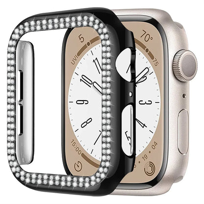 Diamond Case For Apple Watch Cover 9 8 7 41mm 45mm 42mm 44mm 40mmWomen Bling Bumper Protector Shell Apple Watch Series 8 3 4 5 6 SE