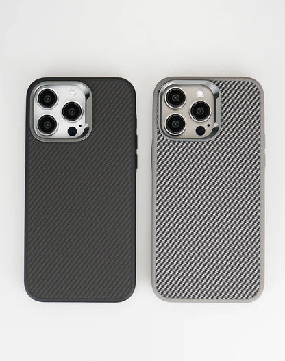 Luxury Carbon Fiber Texture Simple Phone Case For iPhone Soft Rubber Frame Cover