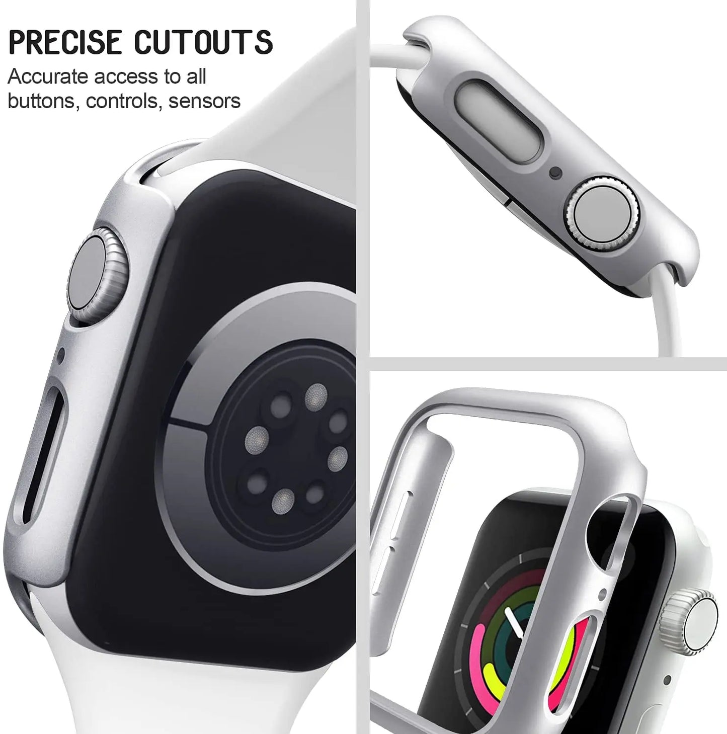 For Apple Watch Case 45mm 41mm 40mm 44mm Protective Cover Matte Hard PC Bumper Frame No Glass iWatch SE 9 8 7 6 5 4