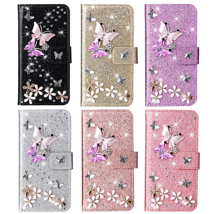 Glitter Leather Case For iPhone Flip Phone Wallet Luxury Case