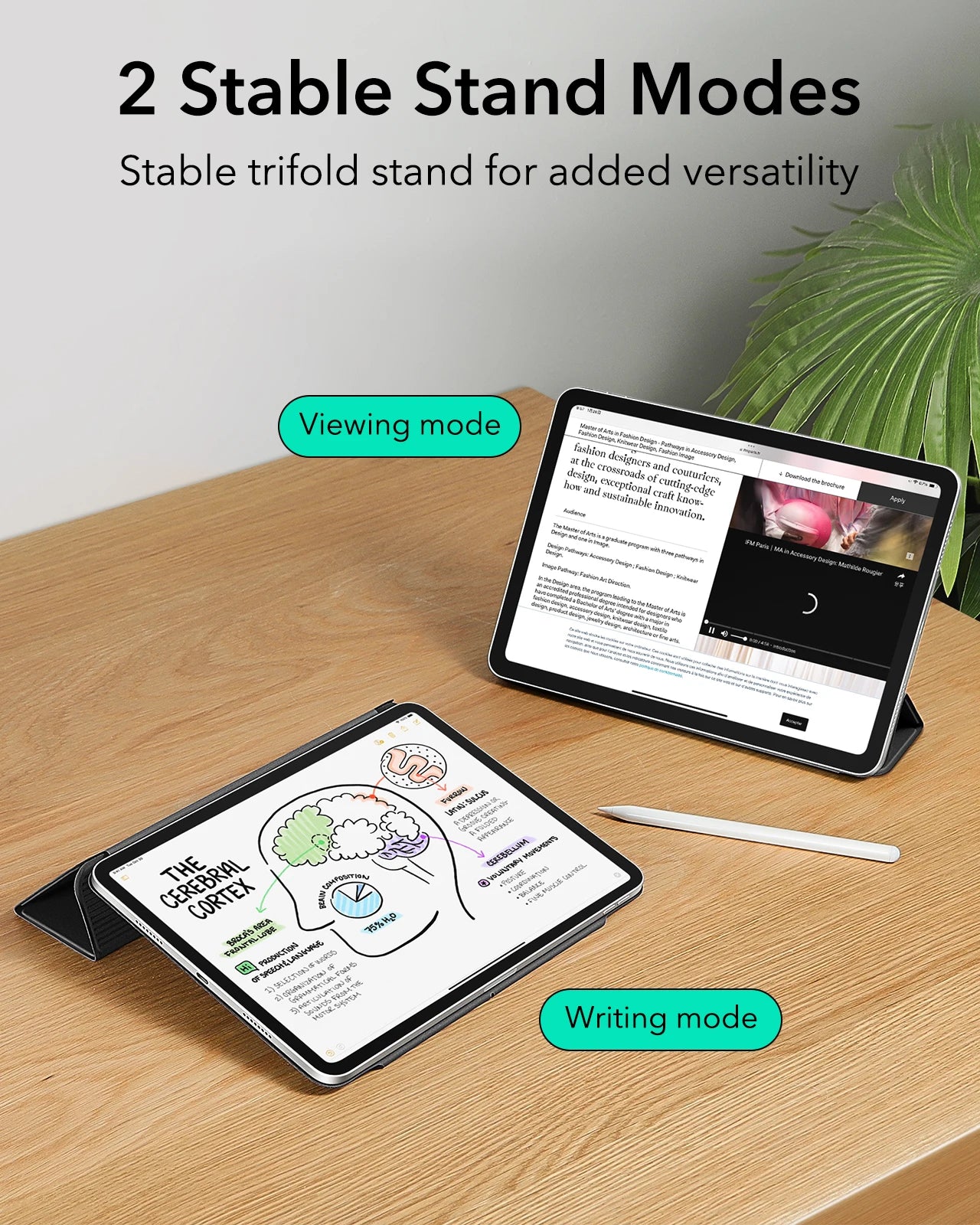 Magnetic Smart Trifold Stand Case For iPad