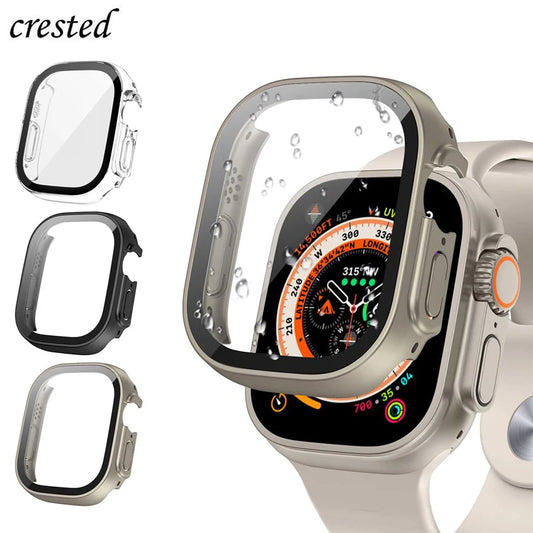 Waterproof Case For Apple Watch Ultra 2 Screen Protector Case Straight Edge Cover Series 9 8 SE 7