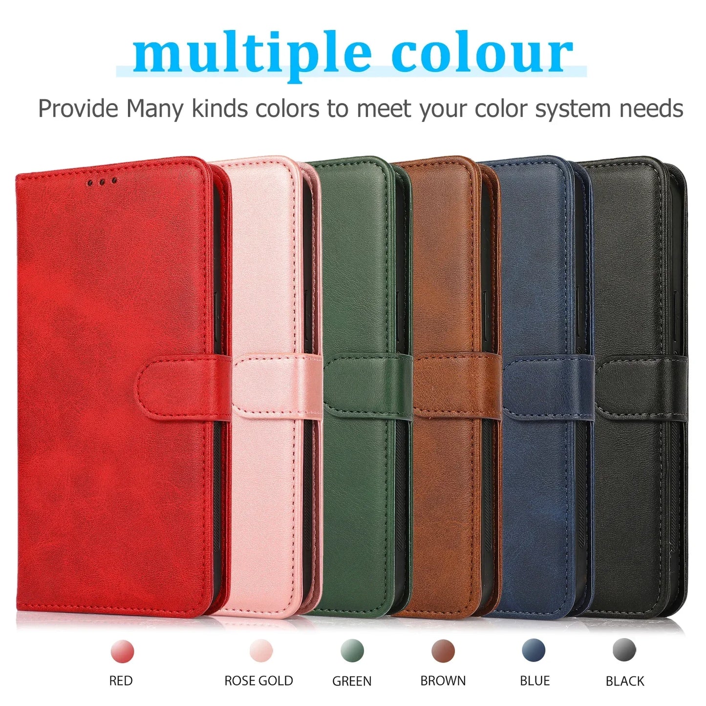 Magnetic Detachable Leather Wallet Case For Samsung