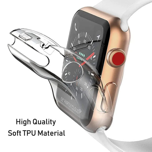 Apple Watch Case 45mm 46mm 41mm 44mm 42mm 49mm 40mm 38mm TPU Screen Protector Series 10 9 8 7 SE 6 5 4 3