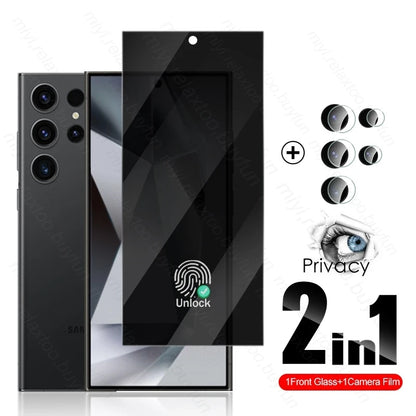 Samsung S 24 Ultra  2In1 Privacy Anti-Spy Tempered Glass Screen Protector