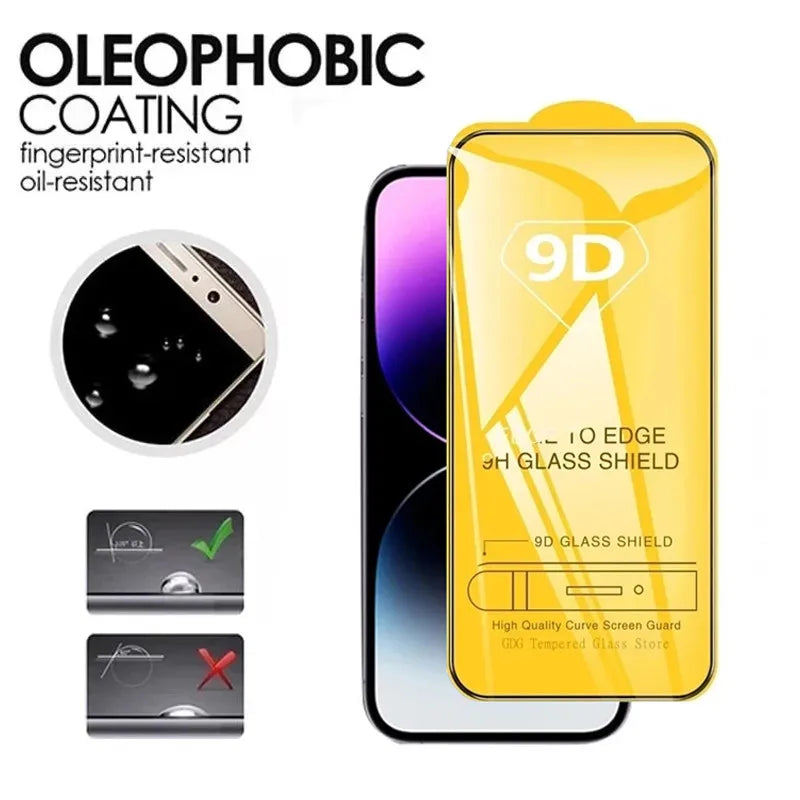 9D Screen Protector Tempered Glass For iPhone